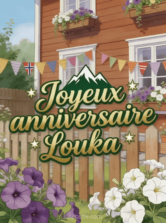 Joyeux anniversaire Louka - Carte joyeux anniversaire louka gratuite