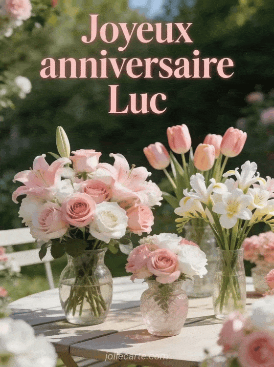 Joyeux anniversaire Luc - Luc fleurs