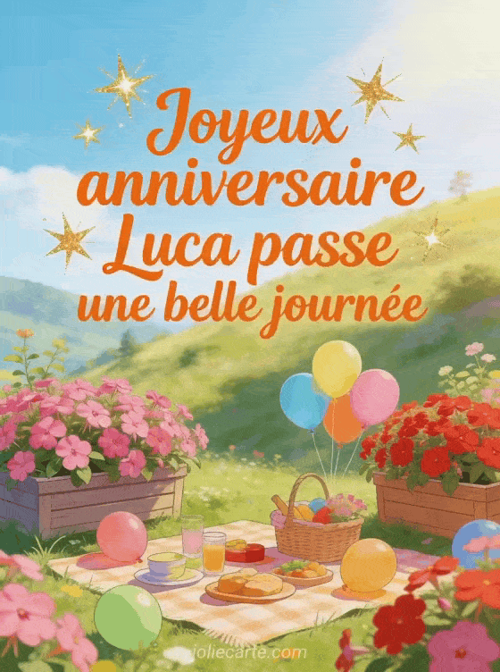 Joyeux anniversaire Luca - Carte joyeux anniversaire luca gratuite