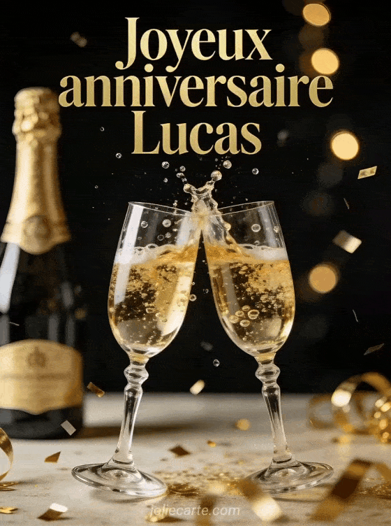 Joyeux anniversaire Lucas - Joyeux anniversaire lucas champagne