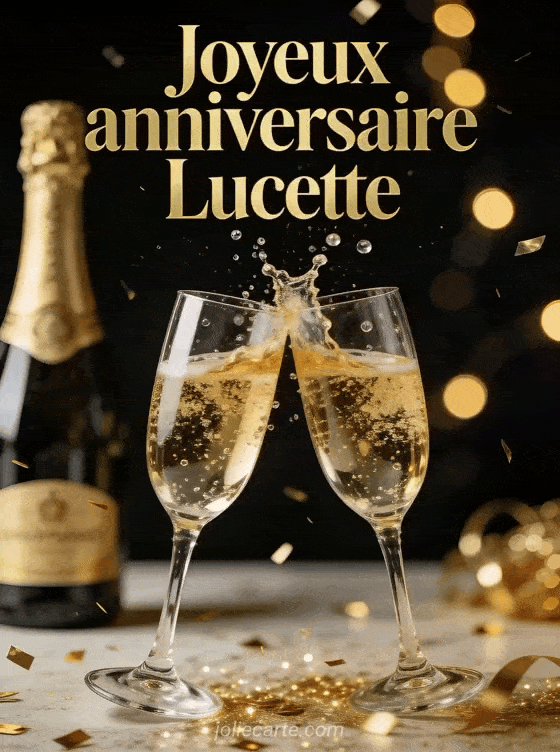 Joyeux anniversaire Lucette - Lucette champagne