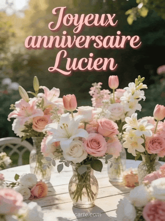 Joyeux anniversaire Lucien - Joyeux anniversaire lucien fleurs