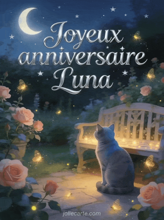 Joyeux anniversaire Luna - Carte joyeux anniversaire luna gratuite