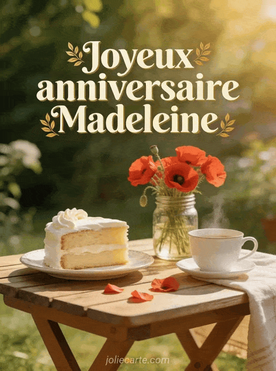 Joyeux anniversaire Madeleine - Carte joyeux anniversaire madeleine gratuite