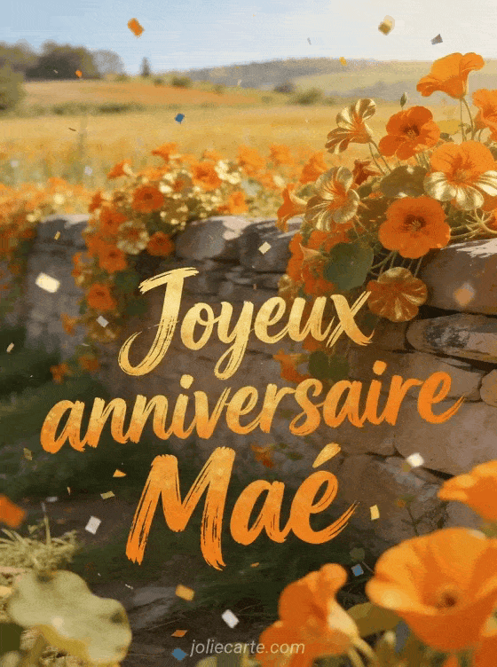Joyeux anniversaire Maé - Carte joyeux anniversaire mae gratuite