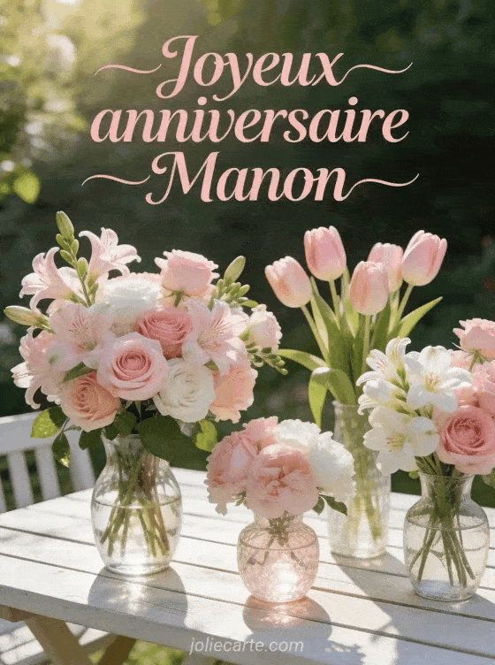 Joyeux anniversaire Manon - Joyeux anniversaire manon fleurs
