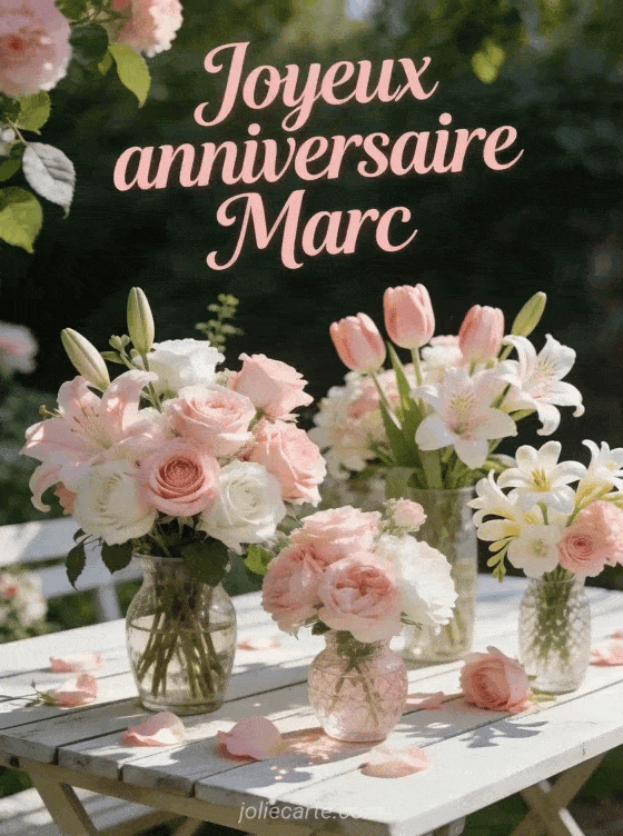 Joyeux anniversaire Marc - Joyeux anniversaire marc fleurs