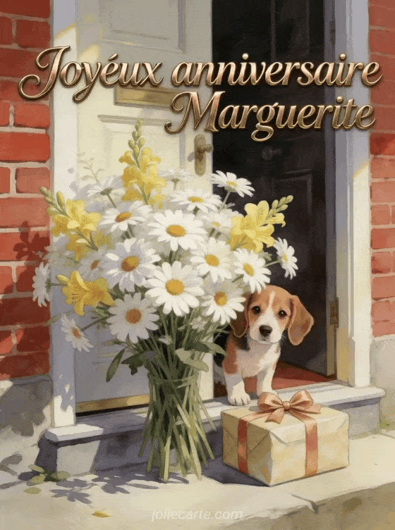 Joyeux anniversaire Marguerite - Carte joyeux anniversaire marguerite