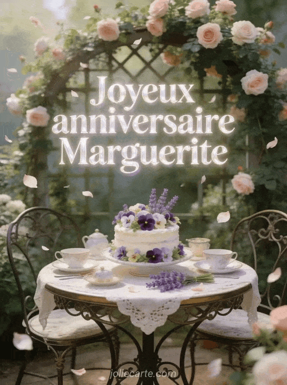 Joyeux anniversaire Marguerite - Carte joyeux anniversaire marguerite gratuite