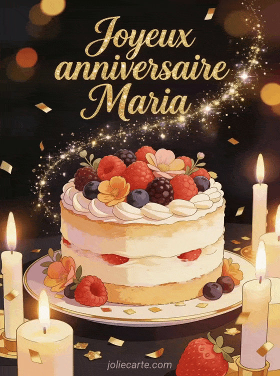 Joyeux anniversaire Maria - Carte joyeux anniversaire maria gratuite
