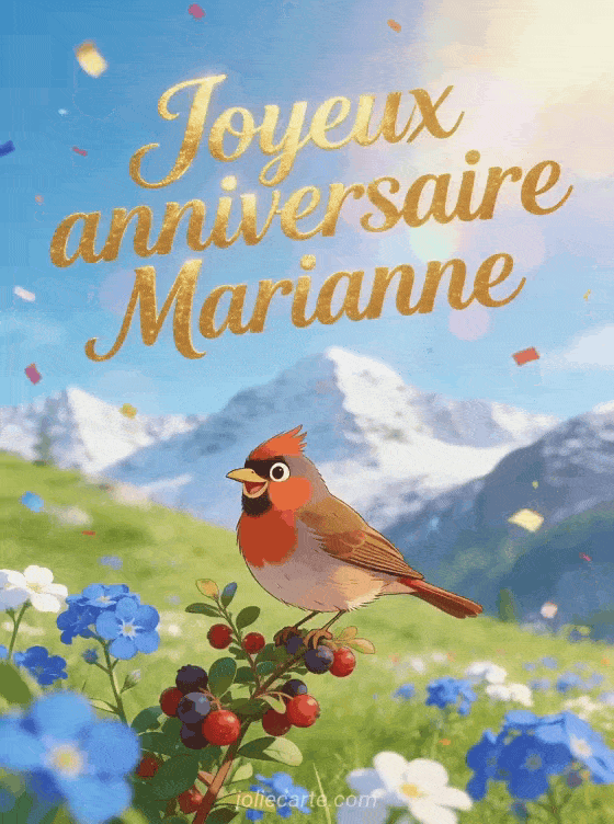 Joyeux anniversaire Marianne - Carte joyeux anniversaire marianne gratuite