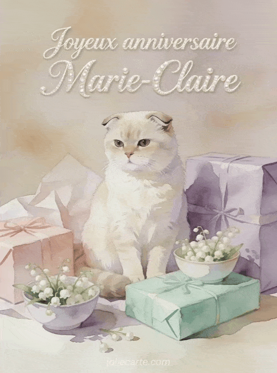 Joyeux anniversaire Marie-Claire - Carte joyeux anniversaire marie claire