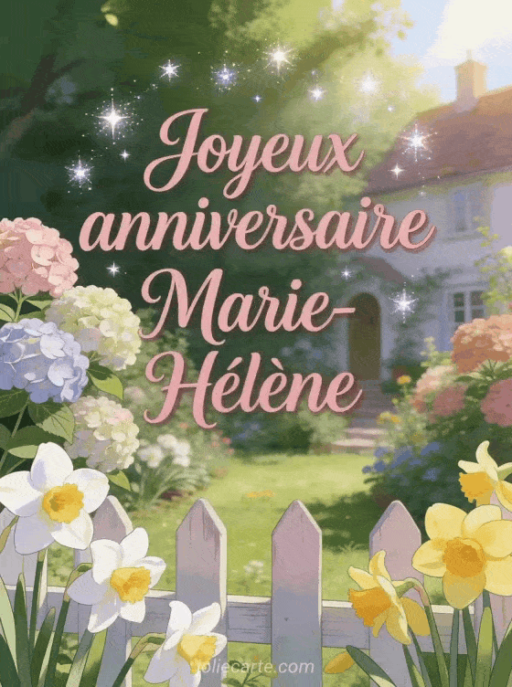 Joyeux anniversaire Marie-Hélène - Carte joyeux anniversaire marie helene