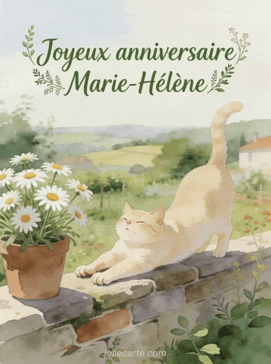 Joyeux anniversaire Marie-Hélène - Carte joyeux anniversaire marie helene gratuite