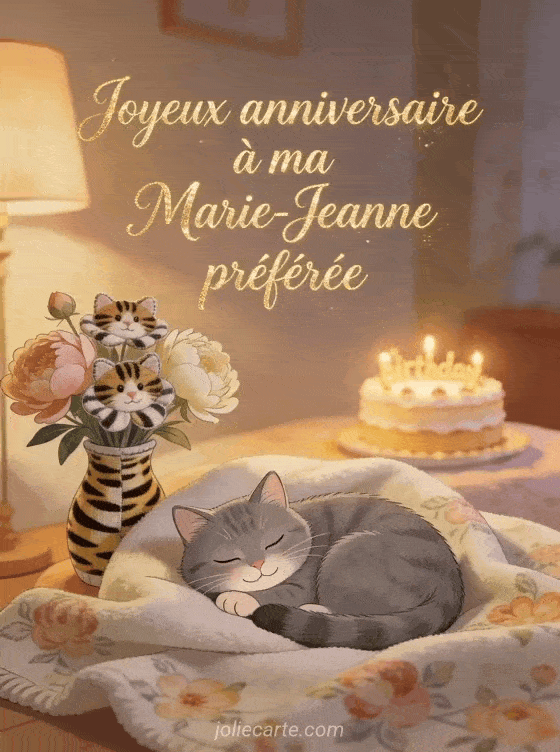 Joyeux anniversaire Marie-Jeanne - Carte joyeux anniversaire marie jeanne