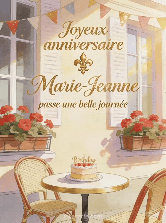 Joyeux anniversaire Marie-Jeanne - Carte joyeux anniversaire marie jeanne gratuite