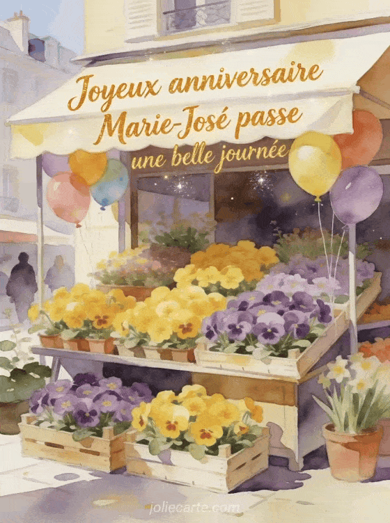 Joyeux anniversaire Marie-José - Carte joyeux anniversaire marie jose gratuite