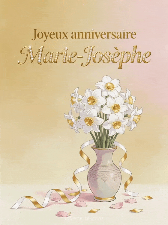 Joyeux anniversaire Marie-Josèphe - Carte joyeux anniversaire marie josephe gratuite