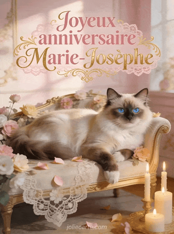 Joyeux anniversaire Marie-Josèphe - Carte joyeux anniversaire marie josephe
