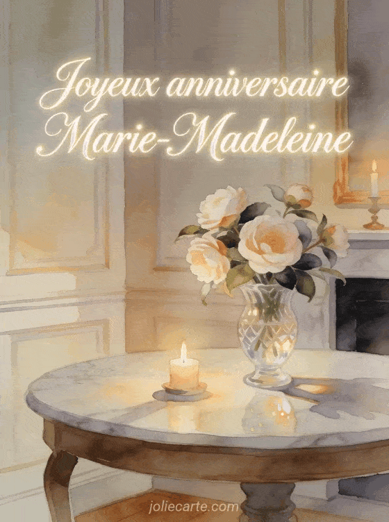 Joyeux anniversaire Marie-Madeleine - Carte joyeux anniversaire marie madeleine