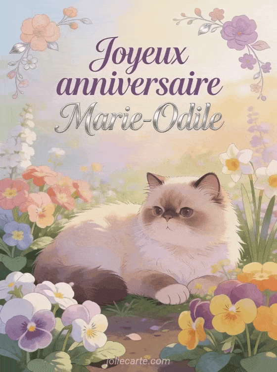 Joyeux anniversaire Marie-Odile - Carte joyeux anniversaire marie odile gratuite