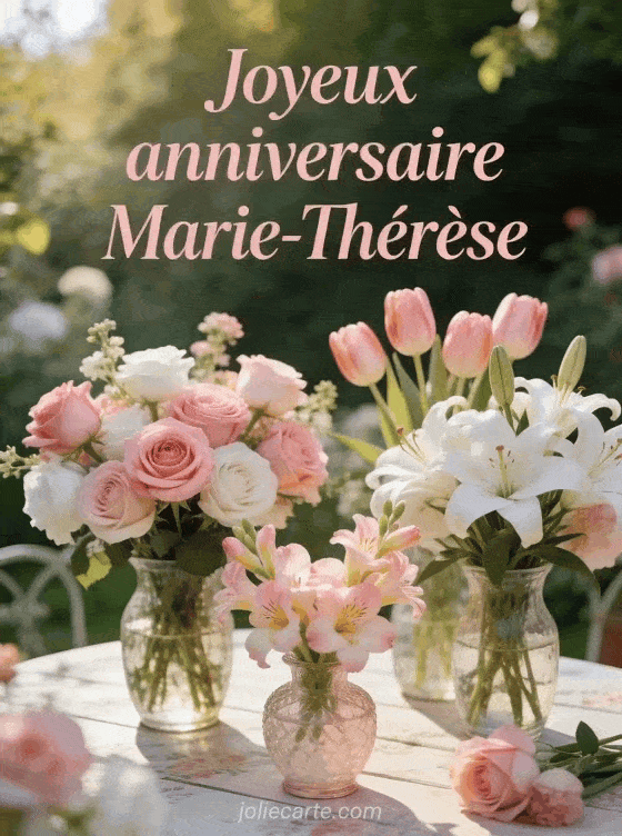 Joyeux anniversaire Marie-Thérèse - Joyeux anniversaire marie therese fleurs