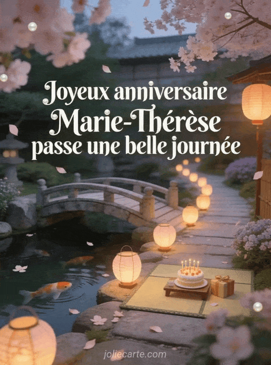 Joyeux anniversaire Marie-Thérèse - Joyeux anniversaire marie therese gif