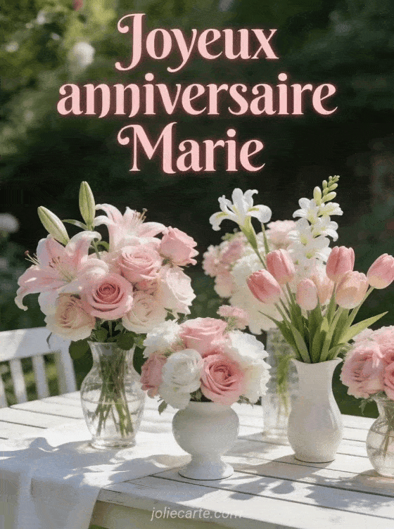 Joyeux anniversaire Marie - Joyeux anniversaire marie fleurs