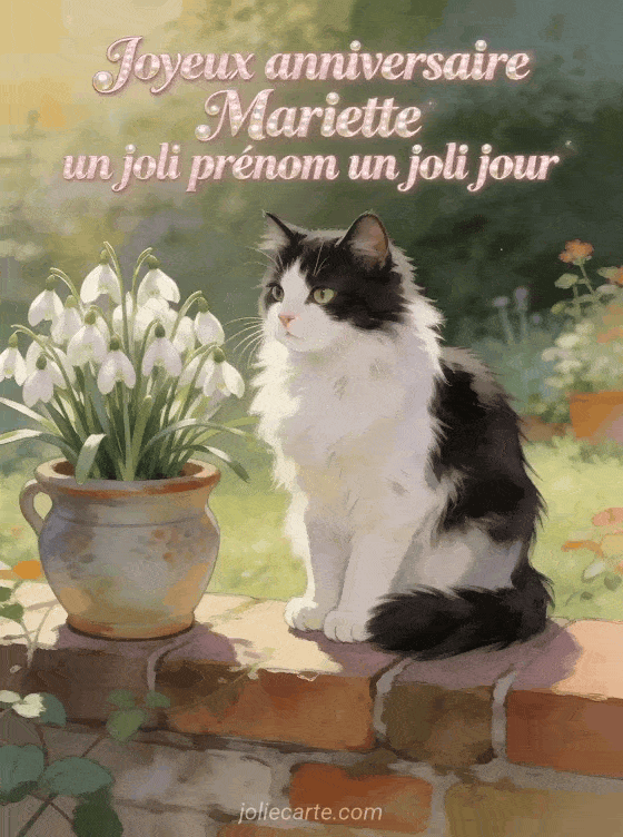 Joyeux anniversaire Mariette - Carte joyeux anniversaire mariette