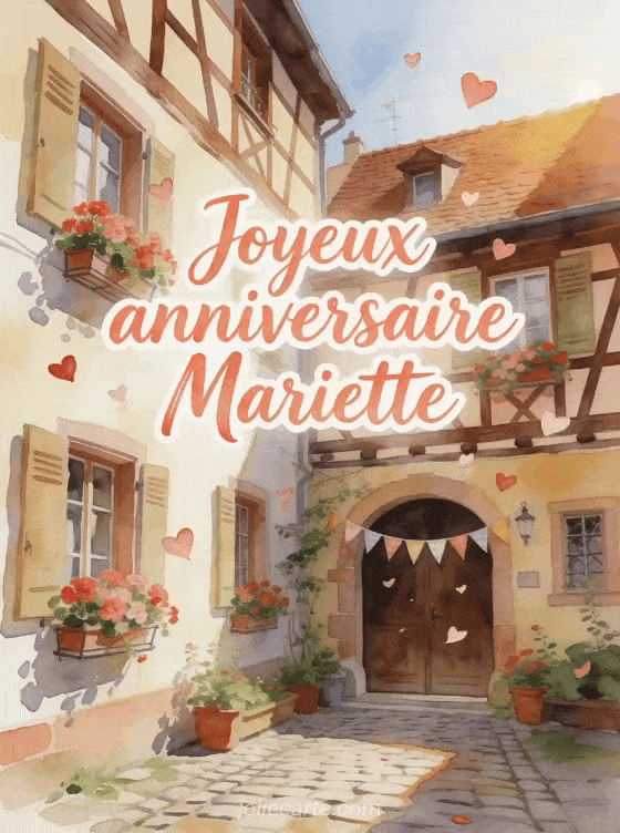 Joyeux anniversaire Mariette - Joyeux anniversaire mariette gif anime