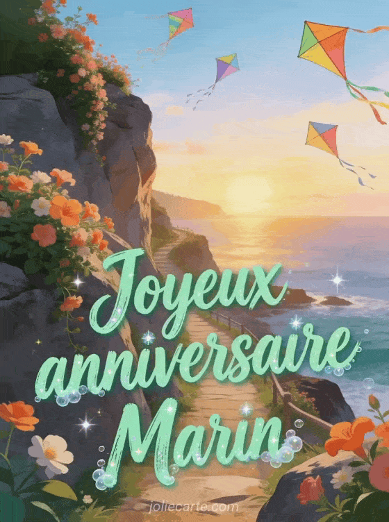 Joyeux anniversaire Marin - Carte joyeux anniversaire marin