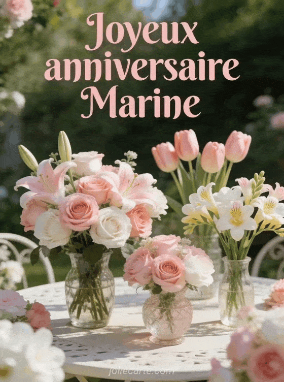 Joyeux anniversaire Marine - Joyeux anniversaire marine fleurs