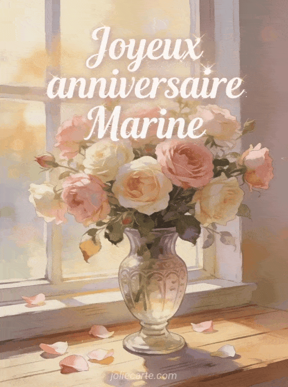 Joyeux anniversaire Marine - Joyeux anniversaire marine fleurs