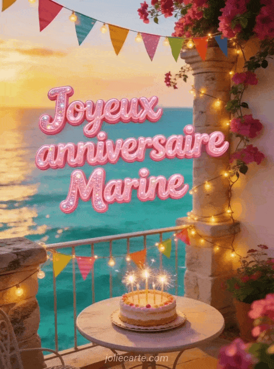 Joyeux anniversaire Marine - Joyeux anniversaire marine gif
