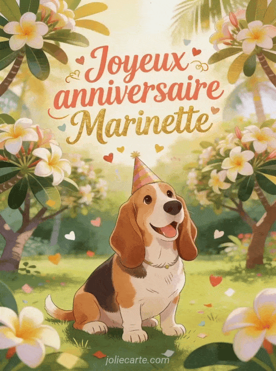 Joyeux anniversaire Marinette - Carte joyeux anniversaire marinette gratuite