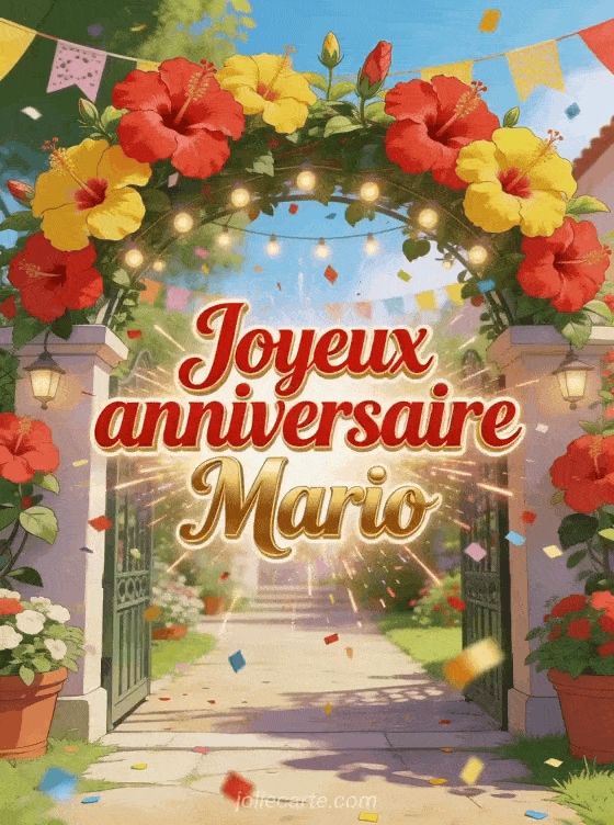 Joyeux anniversaire Mario - Carte joyeux anniversaire mario gratuite
