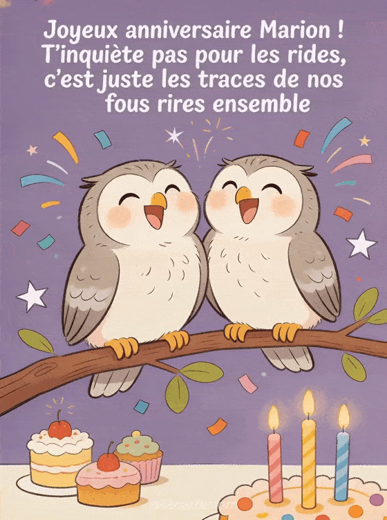 Joyeux anniversaire Marion - Marion rigolo