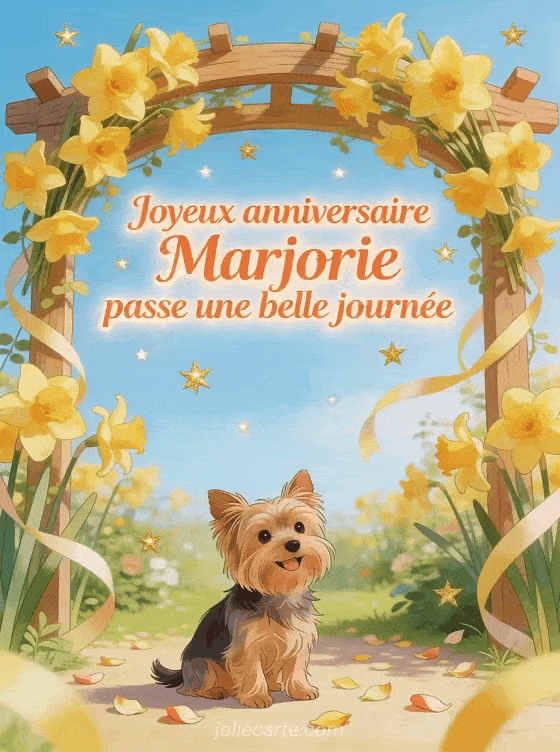 Joyeux anniversaire Marjorie - Carte joyeux anniversaire marjorie gratuite