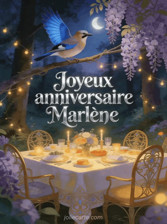 Joyeux anniversaire Marlène - Carte joyeux anniversaire marlene