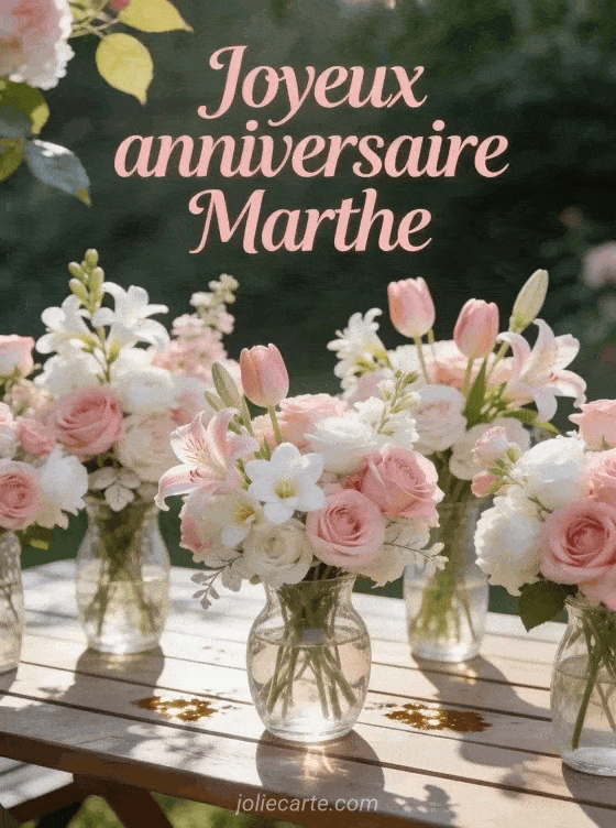 Joyeux anniversaire Marthe - Joyeux anniversaire marthe fleurs