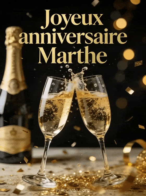 Joyeux anniversaire Marthe - Marthe champagne