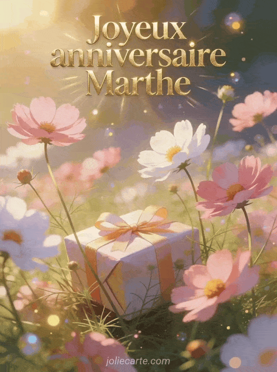 Joyeux anniversaire Marthe - Carte joyeux anniversaire marthe gratuite