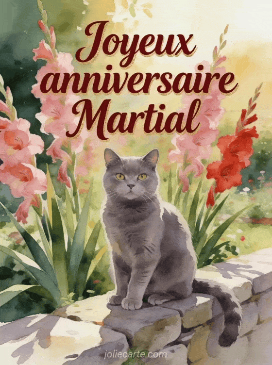 Joyeux anniversaire Martial - Carte joyeux anniversaire martial