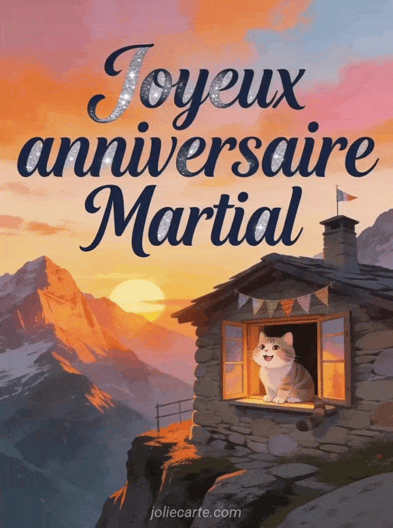 Joyeux anniversaire Martial - Carte joyeux anniversaire martial gratuite