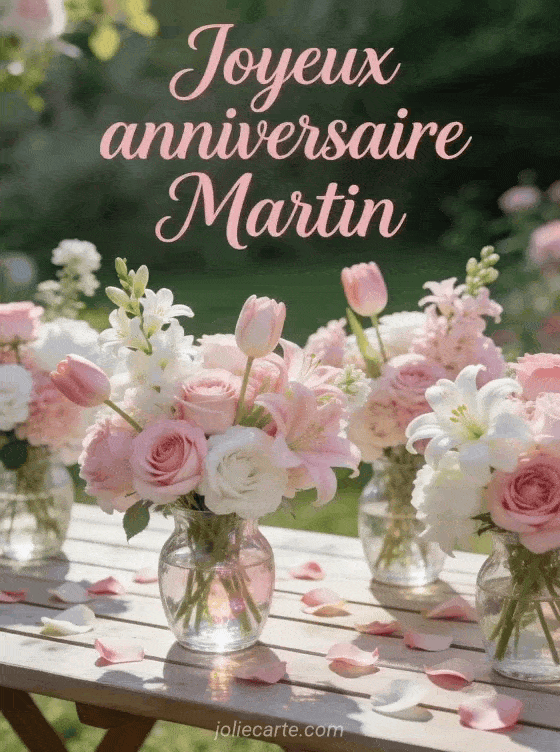 Joyeux anniversaire Martin - Joyeux anniversaire martin fleurs
