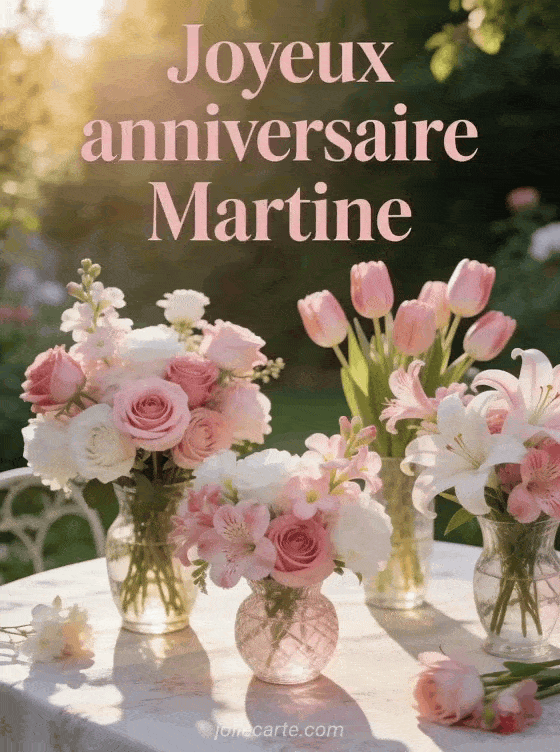 Joyeux anniversaire Martine - Joyeux anniversaire martine fleurs