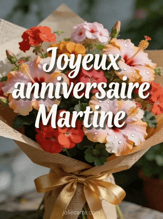 Joyeux anniversaire Martine - Carte joyeux anniversaire martine gratuite