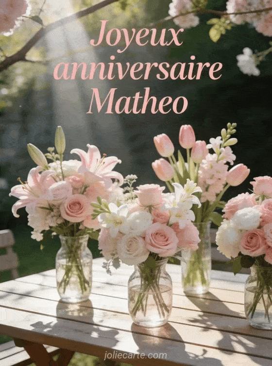 Joyeux anniversaire Matheo - Joyeux anniversaire matheo fleurs