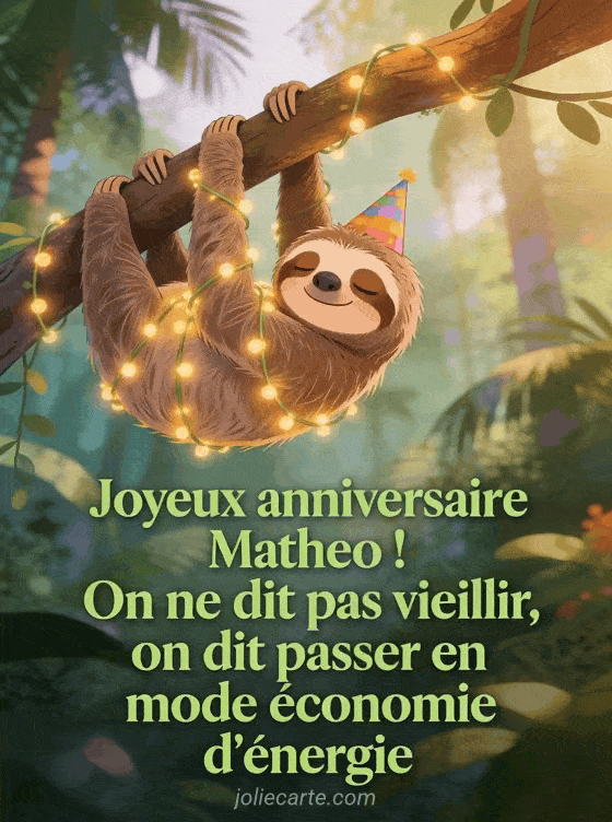 Joyeux anniversaire Matheo - Matheo humour