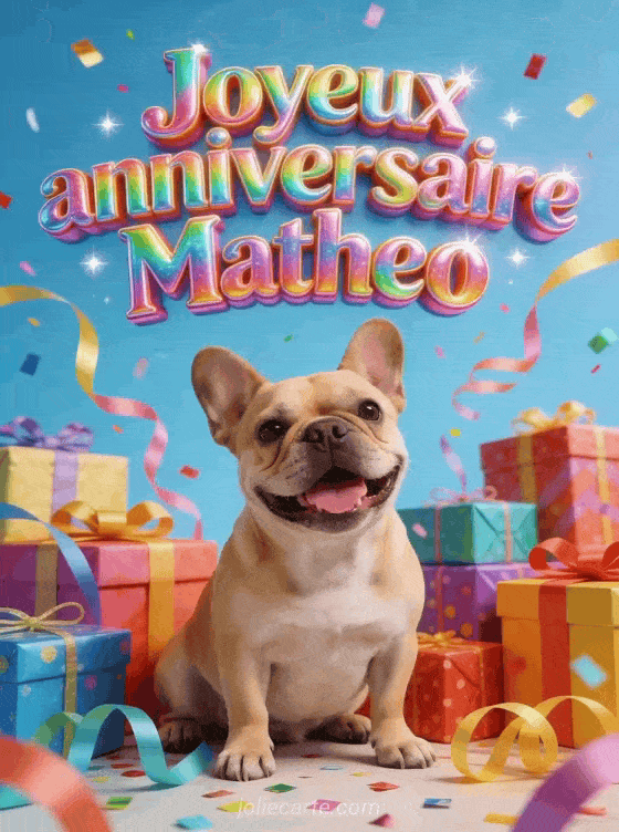 Joyeux anniversaire Matheo - Carte joyeux anniversaire matheo